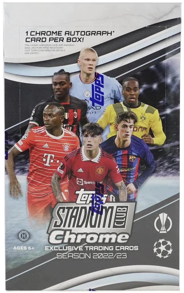 2022-23 Topps Stadium Club Chrome UEFA Club Competitions Hobby Box